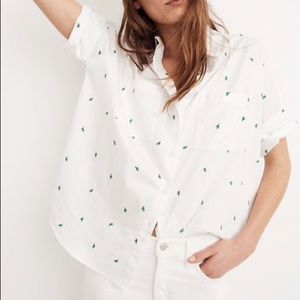 Madewell Embroidered Cactus Courier Shirt